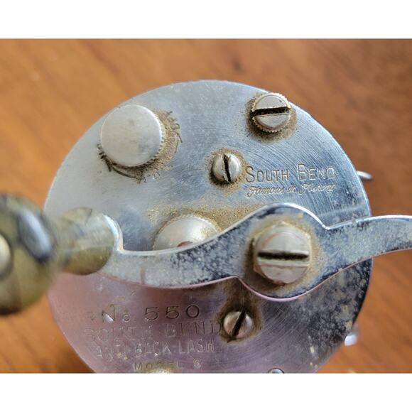 Vintage South Bend No. 550 Anti-Back Lash - Model G Fishing Reel - Made in USA - Picture 3 of 11